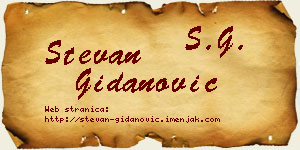 Stevan Gidanović vizit kartica